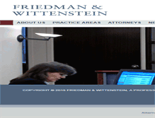 Tablet Screenshot of friedmanwittenstein.com